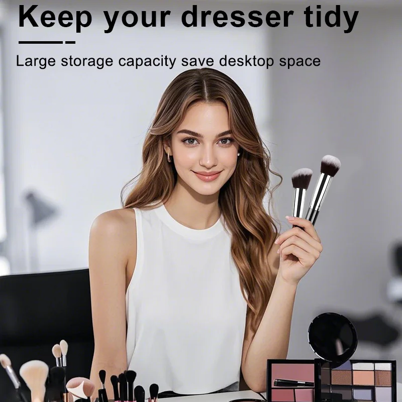 Set Profesional de 14 Brochas de Maquillaje Suaves y Esponjosas para Base, Sombra de Ojos, Corrector, Difuminado y Colorete, Brocha Kabuki, Herramientas de Belleza para Mujer