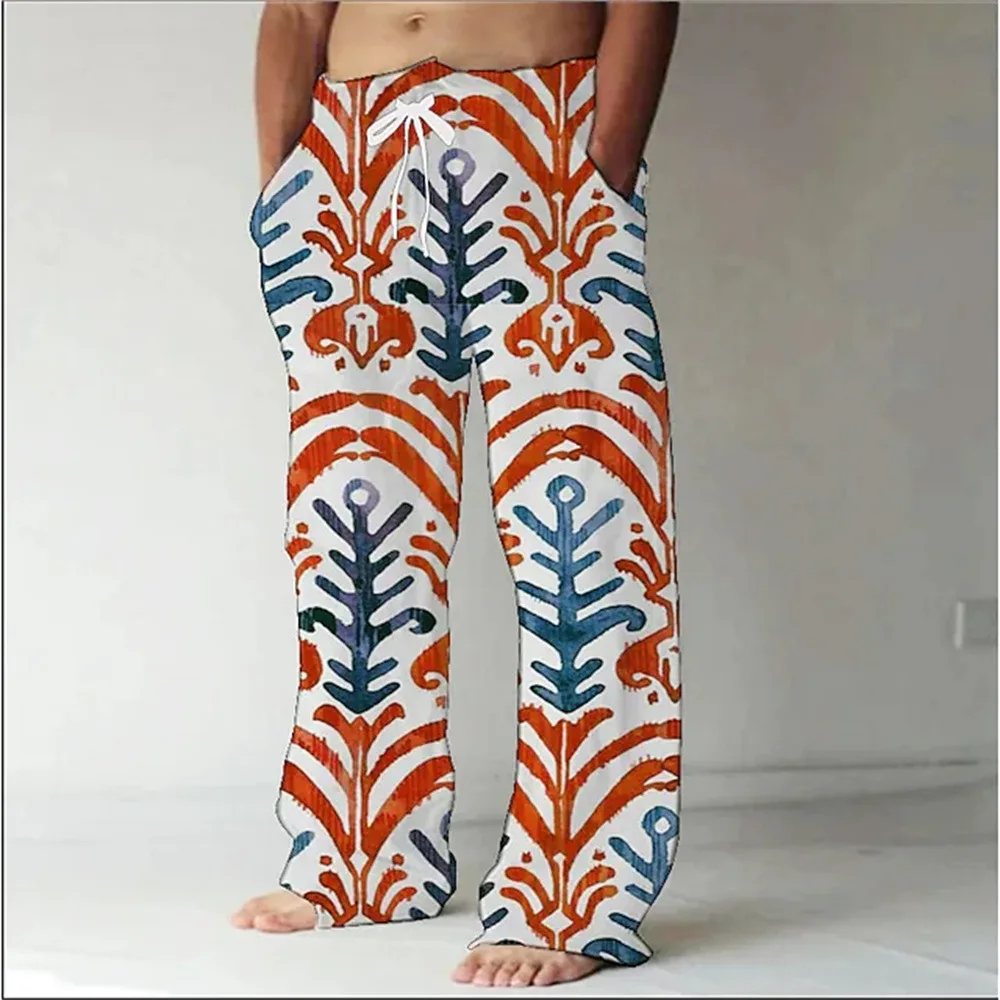 Pantalones anchos para hombre con estampado de estilo hip-hop impreso en 3D, pantalones de hombre modernos, cómodos y de alta calidad, pantalones de hombre con estampado a la moda.