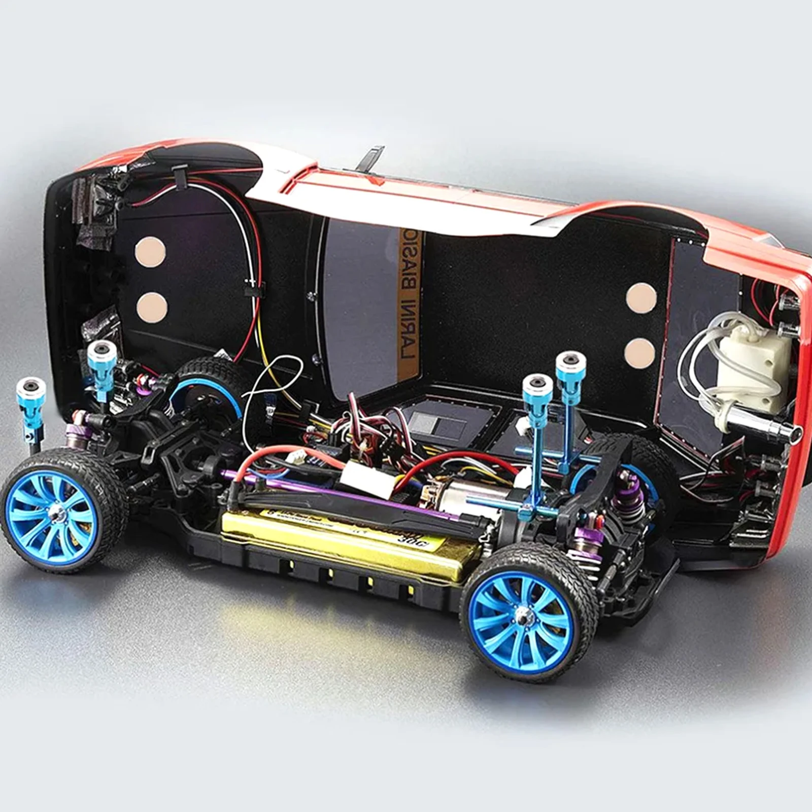 1 juego de Carcasas Magnéticas Fuertes para Columna de Carrocería de Coche RC de Derrape a Control Remoto, para Modelos a Escala 1/10 TT01 TT02