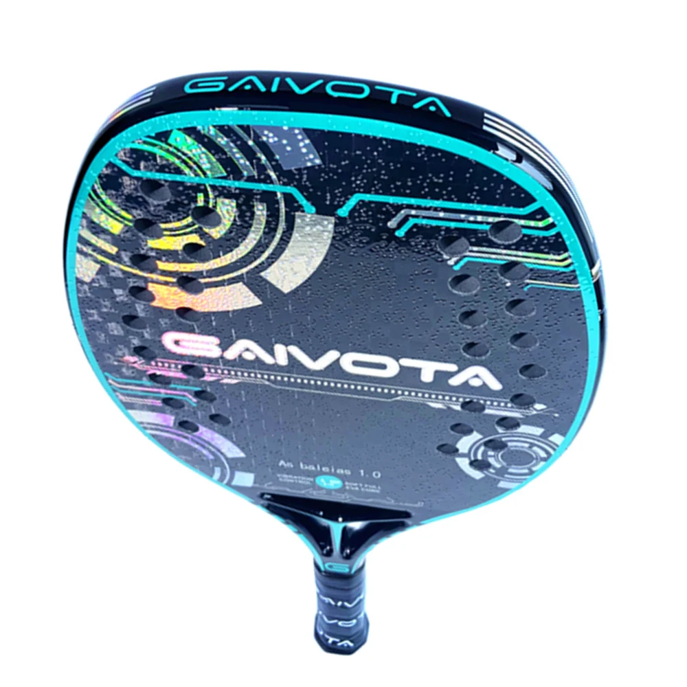 Raqueta de Tenis Playa GAIVOTA 12K Superficie Rugosa + Mochila