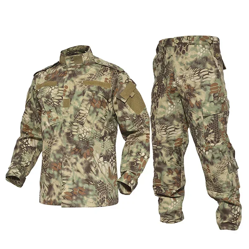 Uniforme táctico de camuflaje para exteriores, chaqueta Airsoft, ropa de combate, BDU Camo, traje de caza, chaqueta y pantalones de entrenamiento
