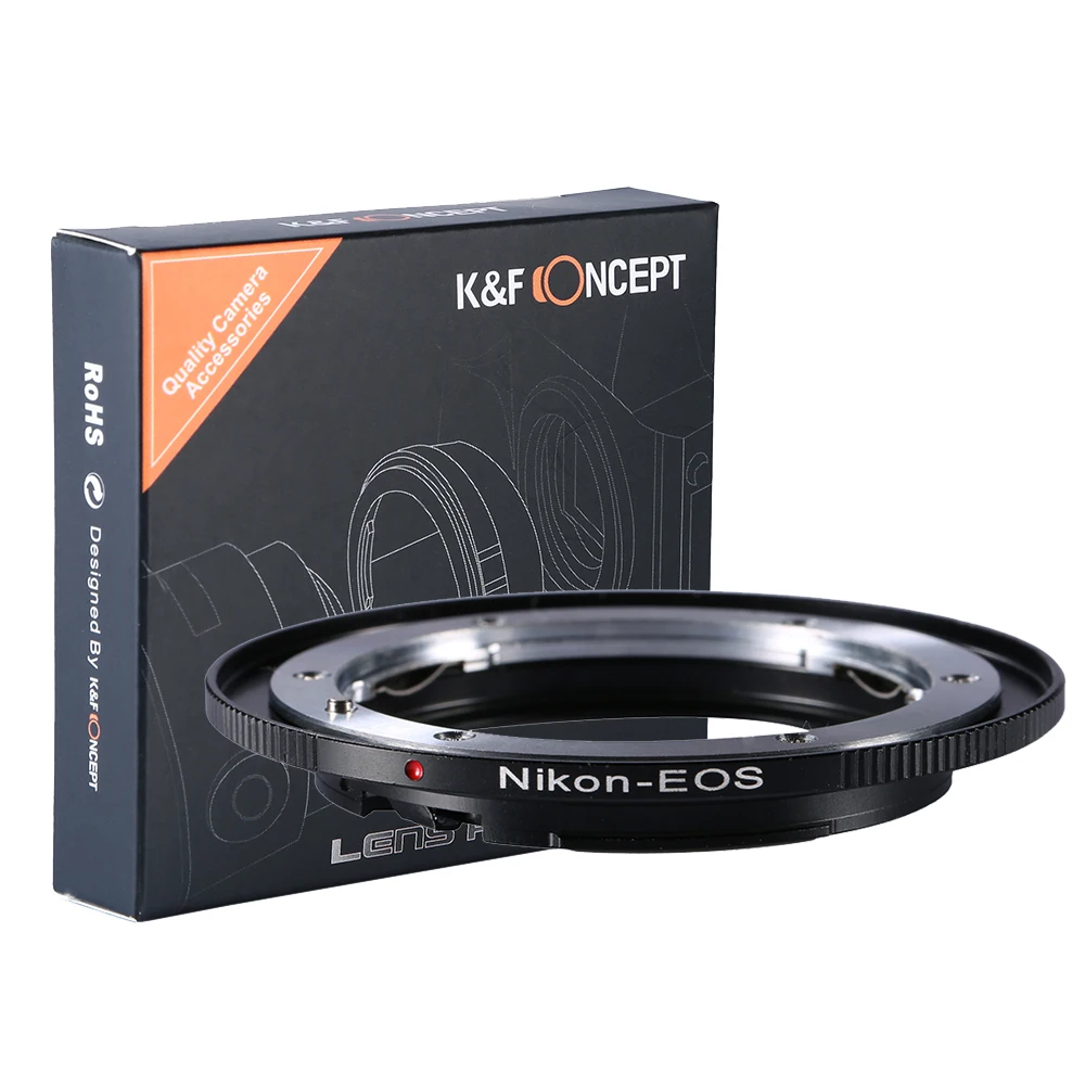 K & F Concept NF a EF Adaptador de lente para Nikon F D Ai AiS Mount Lens a Canon 1DX 5DS 5D3 6D22 7D 700D 750D 760D
