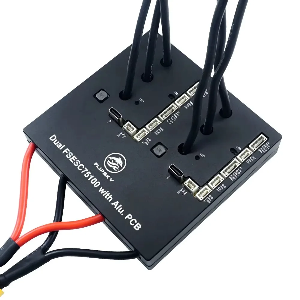 BoMsFlipsky Dual 75100 con PCB de aluminio basado en VESC para controlador de velocidad de patineta eléctrica/scooter/bicicleta eléctrica