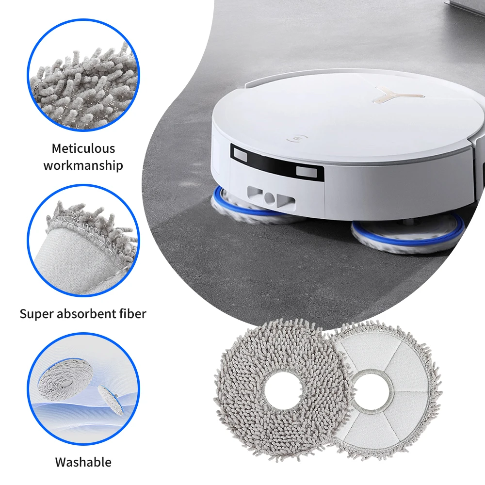 Paño de Mopa para Aspiradora Robótica ECOVACS Deebot X1 Omni, X2 Omni, T30 Pro Omni, X1, X2, T5, T50, T10, T20 Omni, T30s Combo