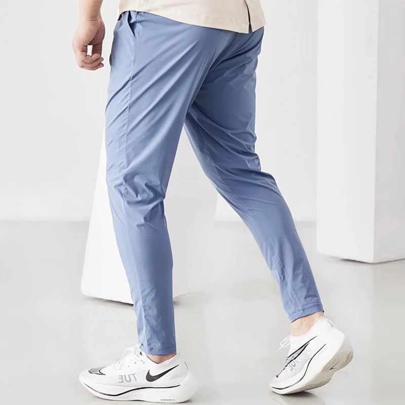 Pantalones para correr para hombre, ropa deportiva, pantalones de chándal para correr, chándal fino de secado rápido, pantalones elásticos para gimnasio y Fitness, pantalones deportivos de entrenamiento para hombre
