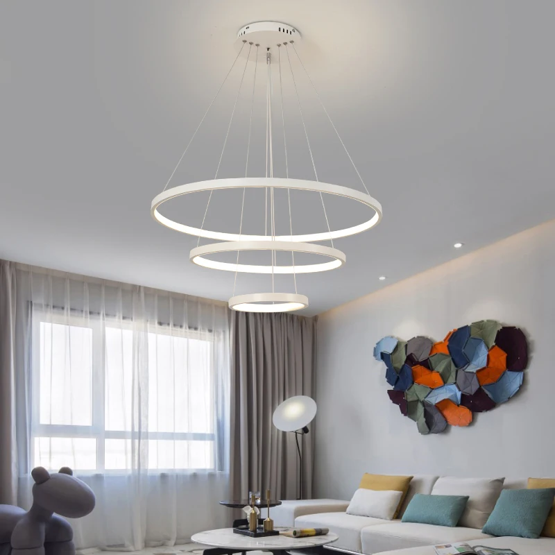 Candelabro de techo Led moderno para Villa, sala de estar, dormitorio, comedor, candelabro de hierro, iluminación Interior del hogar, luces decorativas