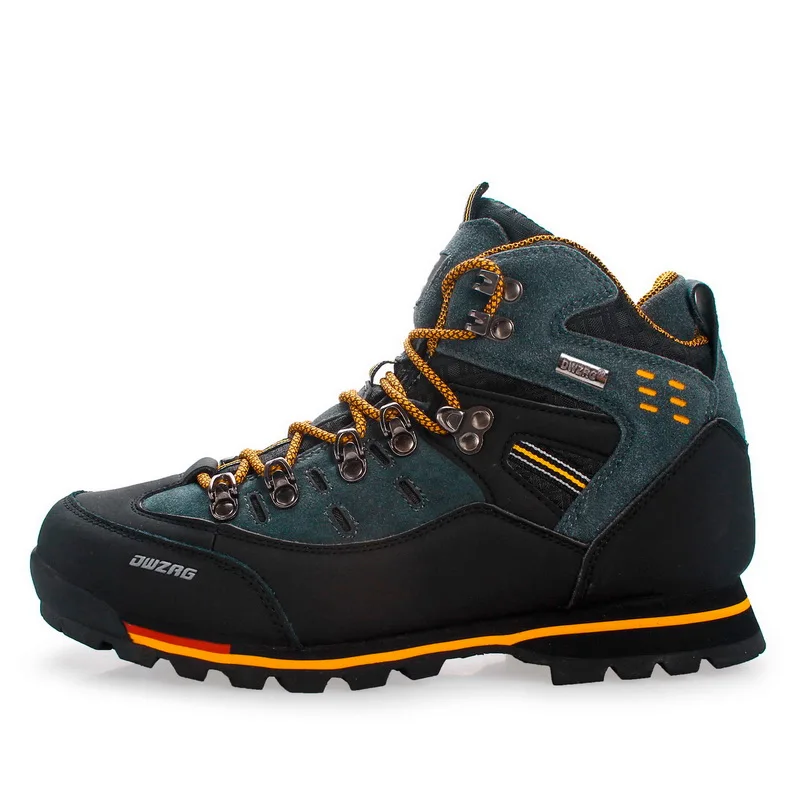 HIKEUP-zapatos altos de invierno para hombre, botas de nieve antifrío, impermeables, informales, acolchadas, cálidas, para caminar