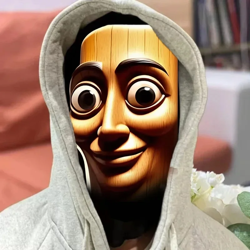 Máscara Facial Completa de Malla Impresa en 3D, TungTungTung Sahur, Divertida, para Cosplay, Halloween, Disfraz, Accesorio Novedoso para Hombres