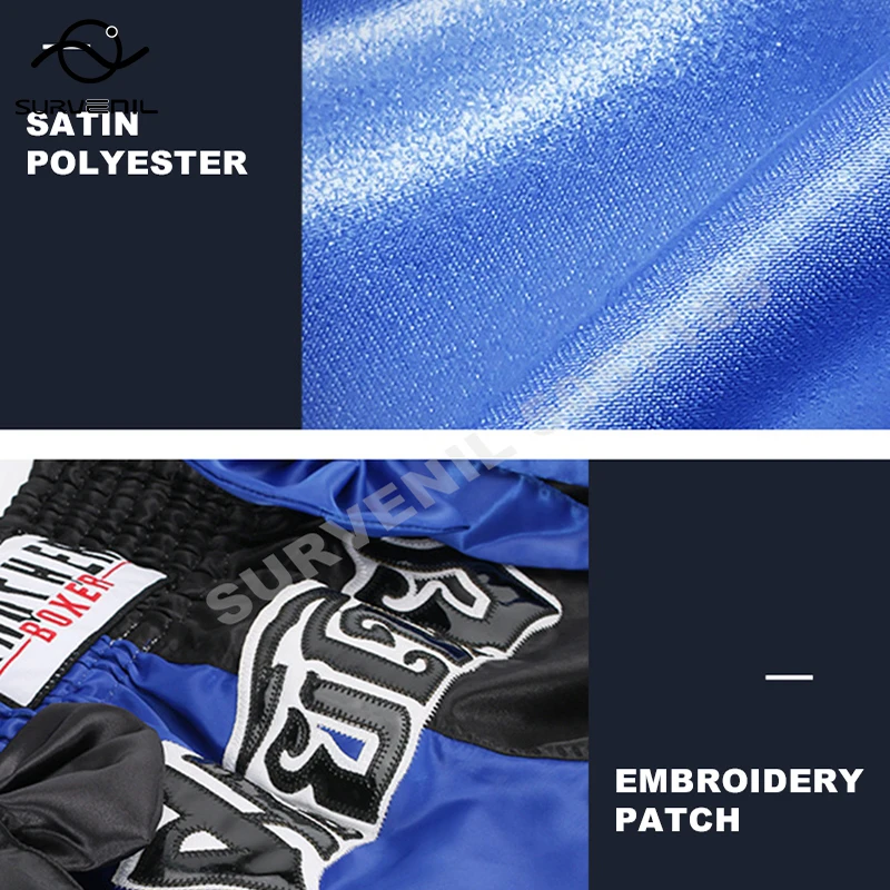 Pantalones cortos Muay Thai con lazo de satén, pantalones cortos de lucha para Kickboxing, pantalones cortos de entrenamiento para jaula de boxeo, ropa de combate para mujeres y niños, ropa de artes marciales MMA