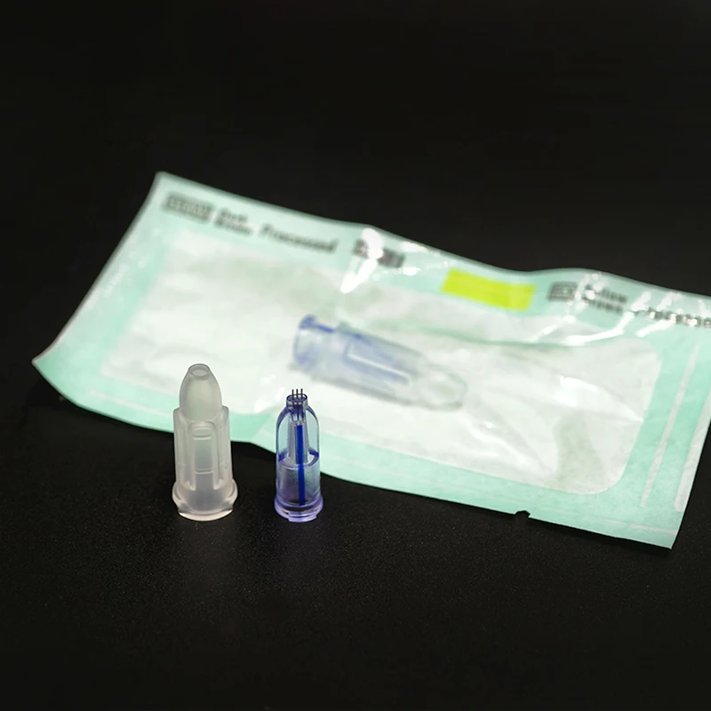 Aguja Nano Estéril Nanosoft 34G de 3 Pines, 0.6mm, 0.8mm, 1.0mm, 1.2mm, 1.5mm, para Rejuvenecimiento de la Piel, Agujas Nano Suaves, Empaquetadas Individualmente