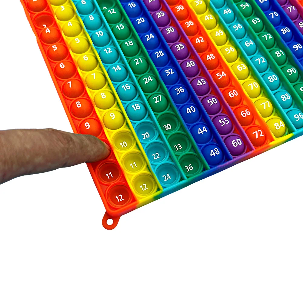 12x12 multiplicación de empuje rápido Bubble Fidget juegos de matemáticas, números de mesa de tiempos contar papelería juguetes educativos para niños