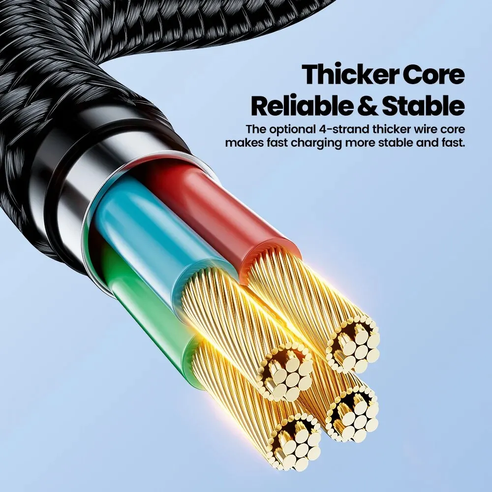 Toocki Cable USB a tipo C Cable de teléfono con codo de 90 grados carga rápida para IPone 13 Samsung S22 Huawei Xiaomi Honor Cable de carga