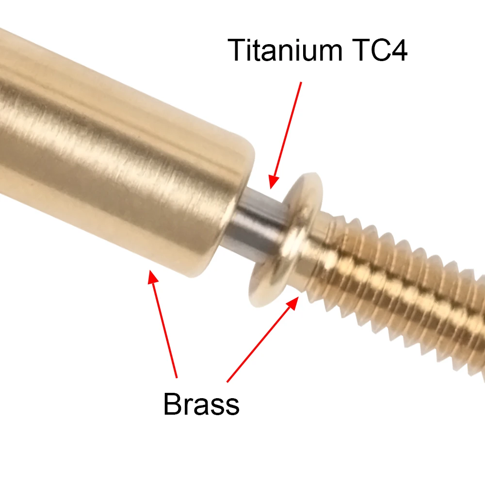 Boquilla todo en uno Revo para Hotend cerámico Revo 0,25/0,4/0,6/0,8mm impresora 3D boquilla de titanio de latón Heatbreak para extremo caliente E3D Revo