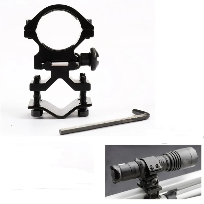 Clip de riel de Metal Universal, anillo de 25mm, montaje de pistola de riel de 20mm, linterna táctica, soporte de antorcha láser para luz de Flash de caza 501B C8