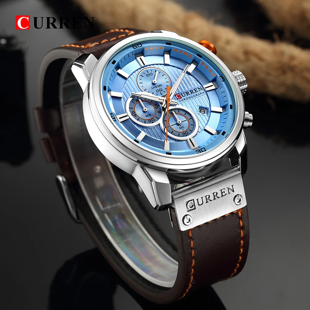 Reloj de Pulsera CURREN 8291 para Hombre, Cronógrafo de Cuarzo, Estilo Casual, Deportivo, Militar, de Moda, para Caballero