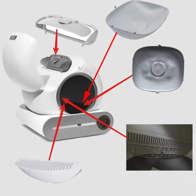 Tonepie-inodoros inteligentes para gatos Tipro X30, accesorios, deflector de arena, caja de arena para gatos, pantalla de filtro extraíble, suministros de productos para mascotas