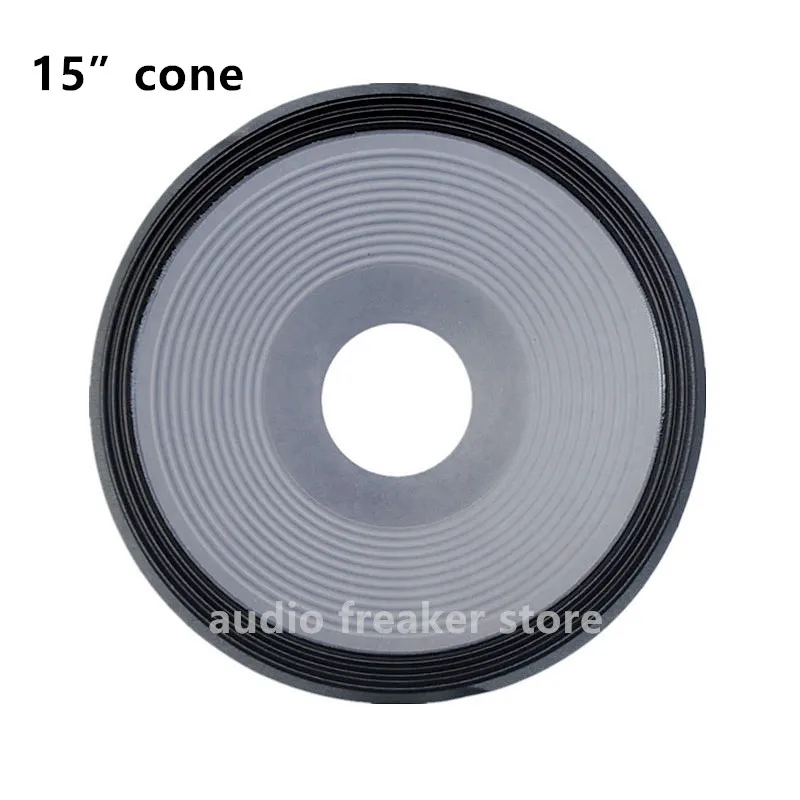 1 unidad de cono de papel para woofer de altavoz de 15 pulgadas, kit de reparación con triple/cuádruple borde de tela, bobina de voz de 100 mm para sistema DIY de cine en casa y estudio