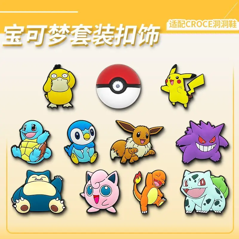 Abalorios DIY de Pokémon para Zapatos, Adornos Creativos de Moda para Crocs, Decoración para Calzado Casual, Exhibición y Diseño