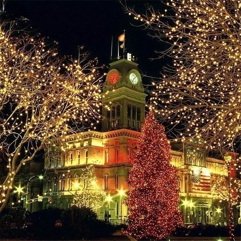 Guirnalda de luces LED de alambre de cobre de 10/20M, guirnalda impermeable con USB/batería, luz de hadas, decoración para fiesta de boda y Navidad, iluminación navideña