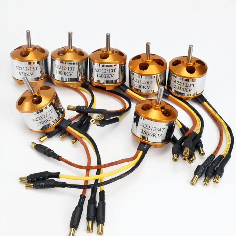 XXD A2212 2212 1000KV 1400KV 2200KV 2450KV Motor sin escobillas para avión RC Drones multirotor de ala fija
