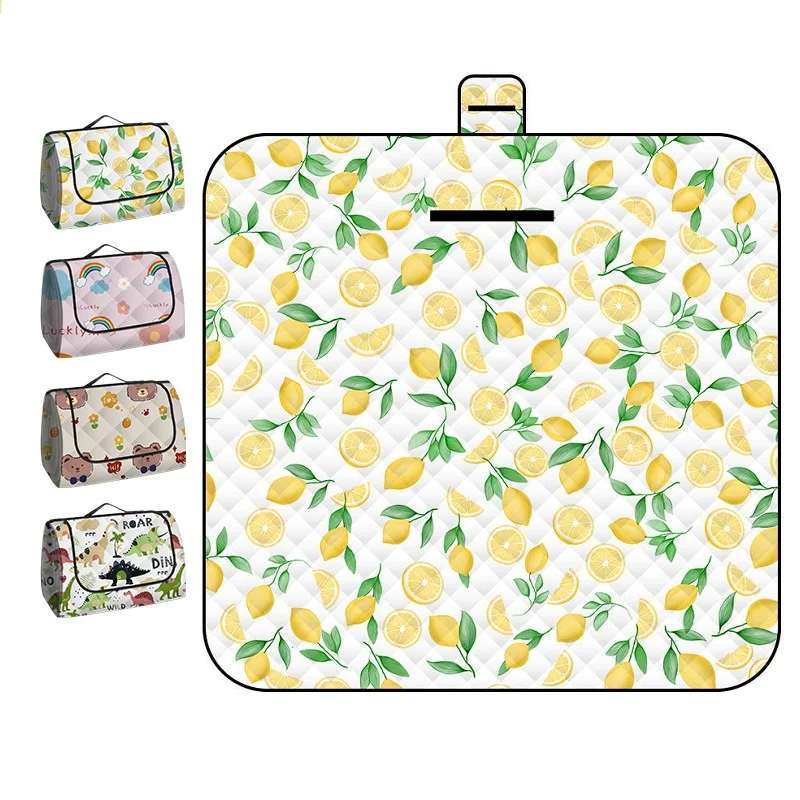 Estera de Picnic portátil de 150x200CM, estera de playa gruesa plegable para exteriores, manta de Camping impermeable a prueba de humedad, estera de actividades para bebés