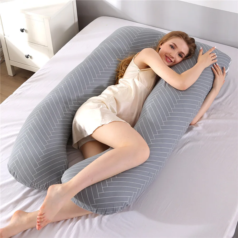 Almohada de embarazo PANGDUBE de 130x70cm, soporte para la cintura para mujeres embarazadas, cojín para dormir, lactancia, maternidad