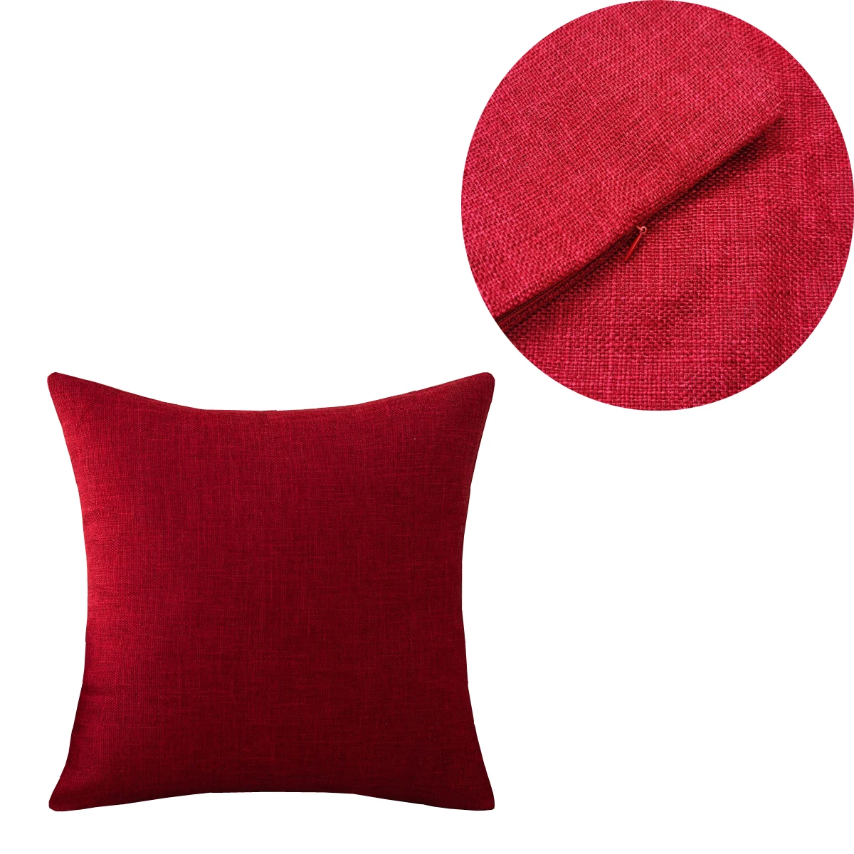 Funda de cojín de sofá sólida 30X50/40X4045X45/40X60/50X50/55X55/60X60 funda de almohada de lino acogedor para el hogar y la Oficina