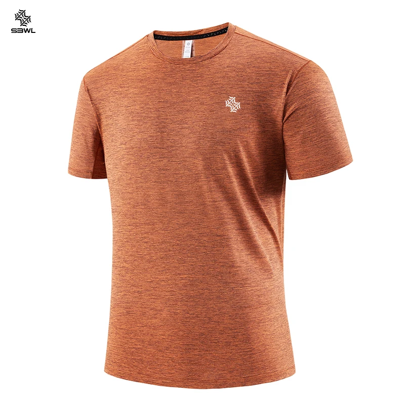 Camiseta de manga corta de secado rápido para hombre y mujer, camiseta de cuello redondo que absorbe la humedad, para gimnasio, correr, ejercicio de entrenamiento, camisetas deportivas ligeras