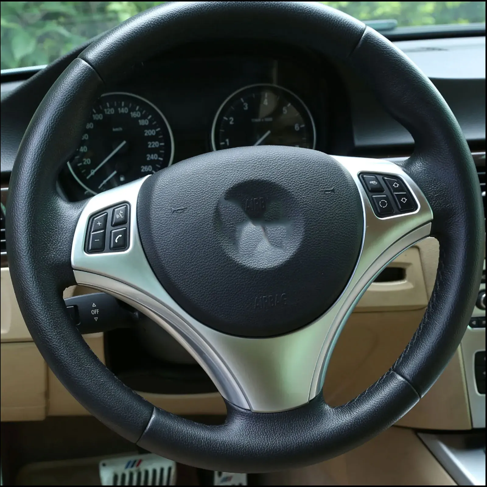Marco Decorativo para Botones del Volante de Coche, para BMW Serie 1 y 3 E82 E84 E87 E90 E92 E93 2004-2012, Accesorios Interiores