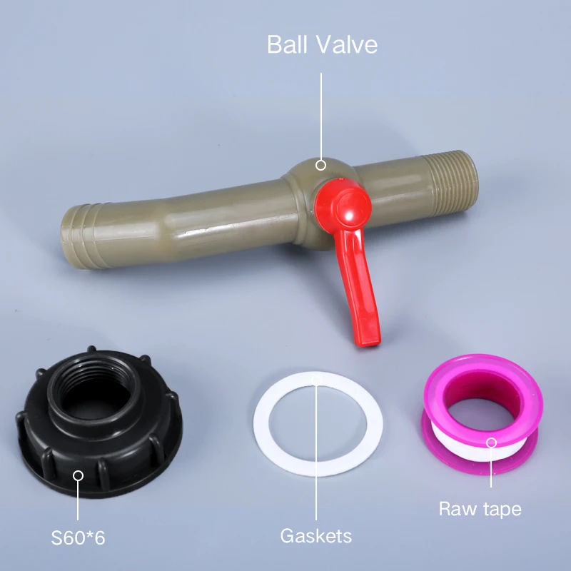 Adaptador para Tanque IBC, Conector de Válvula para Cubo de Agua, Conector de Riego para Jardín, Grifo de Manguera de Fácil Uso, Alta Calidad