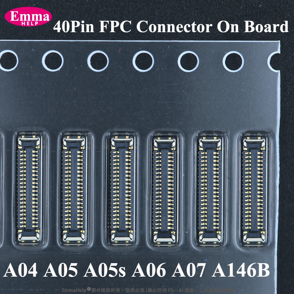 Conector FPC de Carga de 40 Pines en la Placa Base para Samsung A14 A07 A06 A05 A05S A04 A146B A22 5G A21 4G