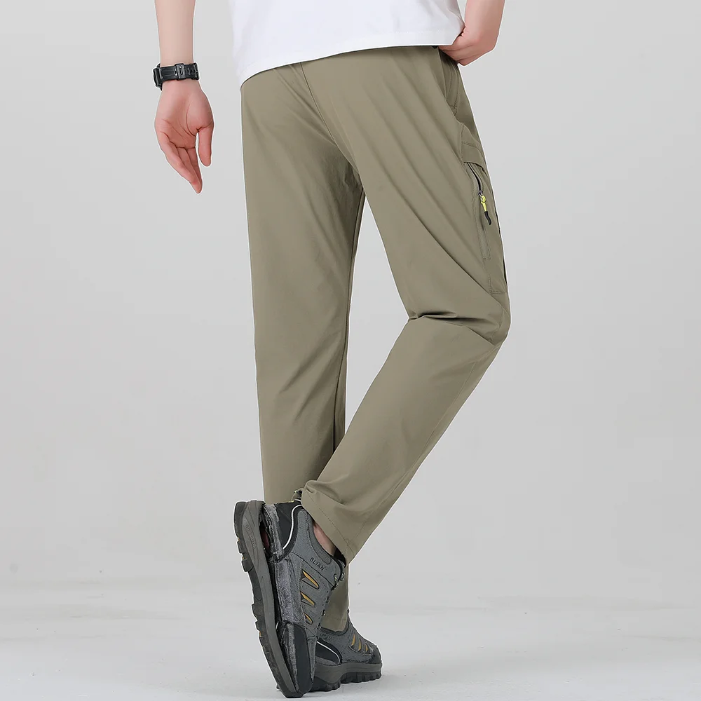 Pantalones de Secado Rápido Elásticos de Cuatro Lados para Montañismo Masculino, Pantalones Ligeros y Delgados para Verano Femenino, Elásticos y Transpirables