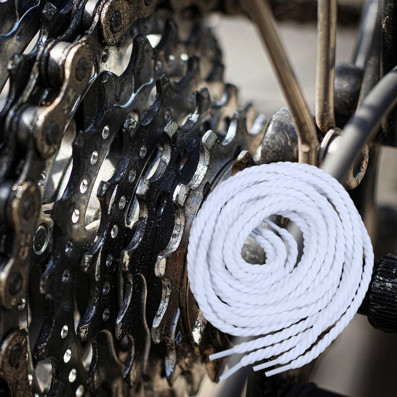 Cuerda de algodón para limpieza de cassette de bicicleta, limpiador de rueda guía y volante, hilo de limpieza de engranajes, cordón de limpieza - ¡Gran oferta!