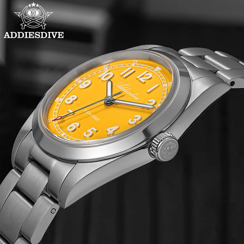 ADDIESDIVE 2026 Nuevo Reloj de Cuarzo de Lujo para Hombre, Resistente al Agua 100m, Cristal de Zafiro, Movimiento Japonés, BGW9 Lume Azul AD2521