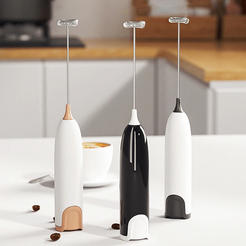 Espumador de leche eléctrico para cocina, mezclador de bebidas, agitador de café, capuchino, crema, batidor de mezcla espumosa, batidor de huevos