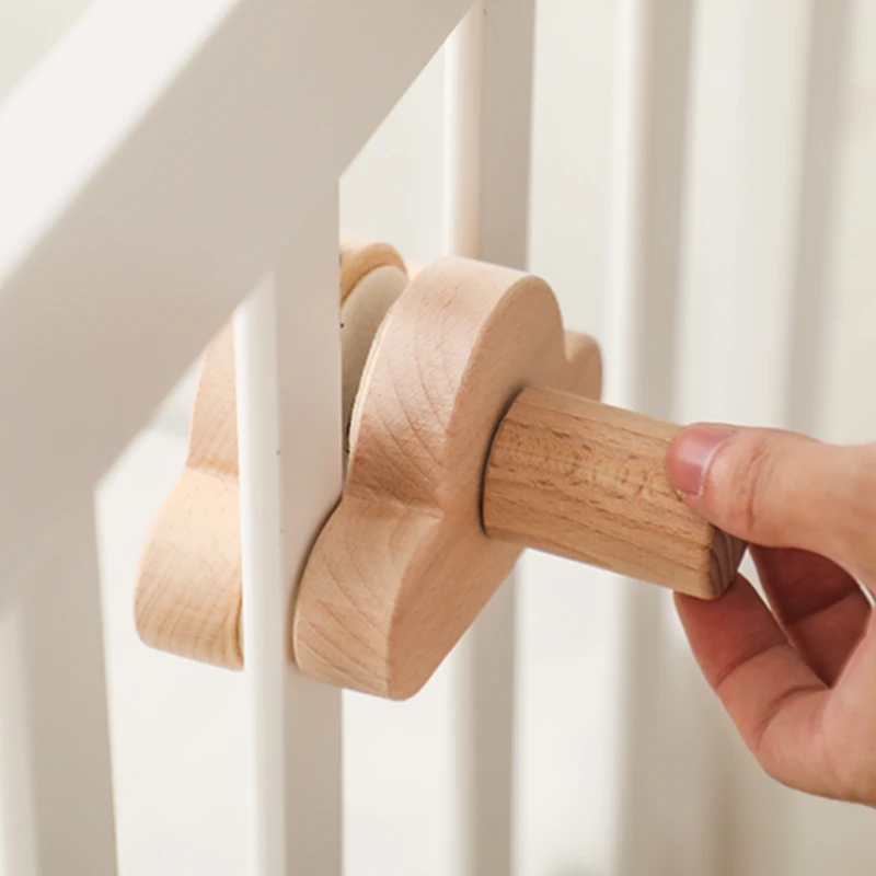 Soporte de campana de madera para bebé de 0 a 12 meses, soporte de campana para cama, móvil de madera, campana para cama de ganchillo para recién nacido, juguetes colgantes, sonajero para bebé