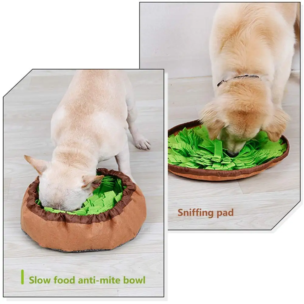 Estera Snuffle para mascotas para perros, juego interactivo de alimentación para el aburrimiento, fomenta las habilidades de forrajeo natural para gatos, perros, cuencos, uso en viajes