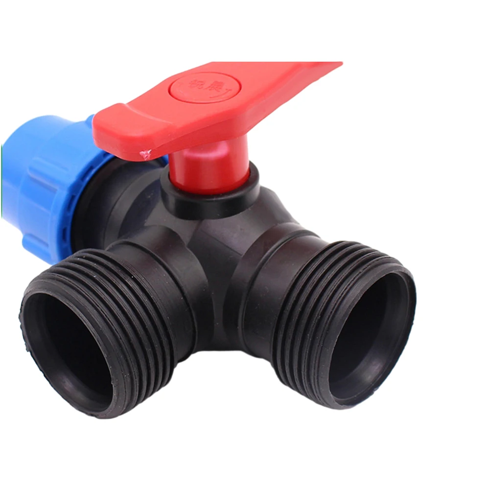 20/25/32/40/50mm PE válvula de bola de 3 vías tubo grifo divisor de agua conector de válvula rápida de plástico accesorios de tubería de agua de riego