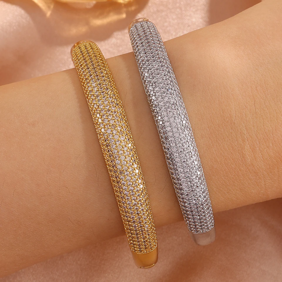 Yupsk - Pulsera de Circonia Brillante y Lujosa con Micropavé Completo para Mujer, Hermosa Joyería para Novia, Boda, Fiesta, Regalo Exquisito