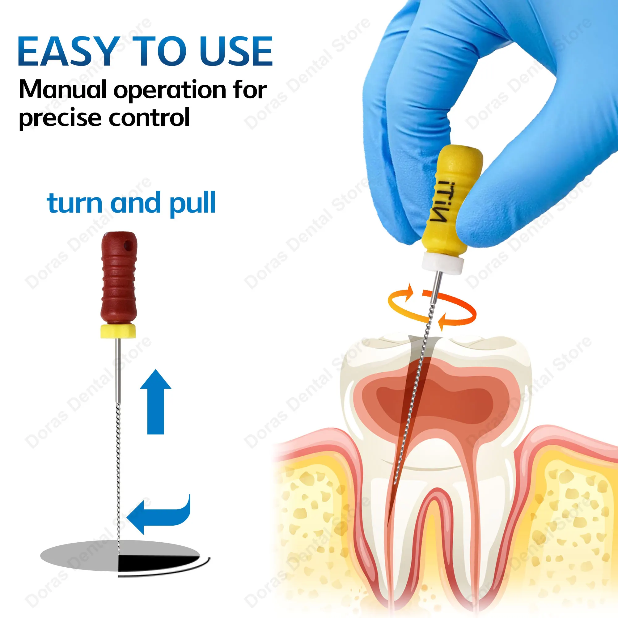 10 cajas de limas K endodónticas para conductos radiculares (uso manual), limas K dentales, instrumentos endodónticos, herramientas para dentistas