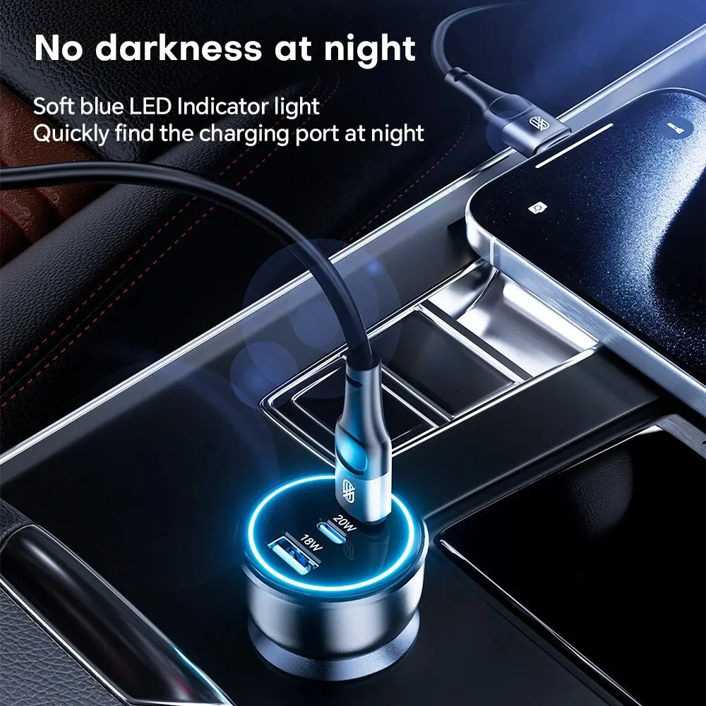 Cargador de coche ASOMETECH 138W USB tipo C cargador GaN 100W 65W 45W 20W PPS PD QC3.0 cargador rápido para ordenador portátil iPhone 15 Samsung S23