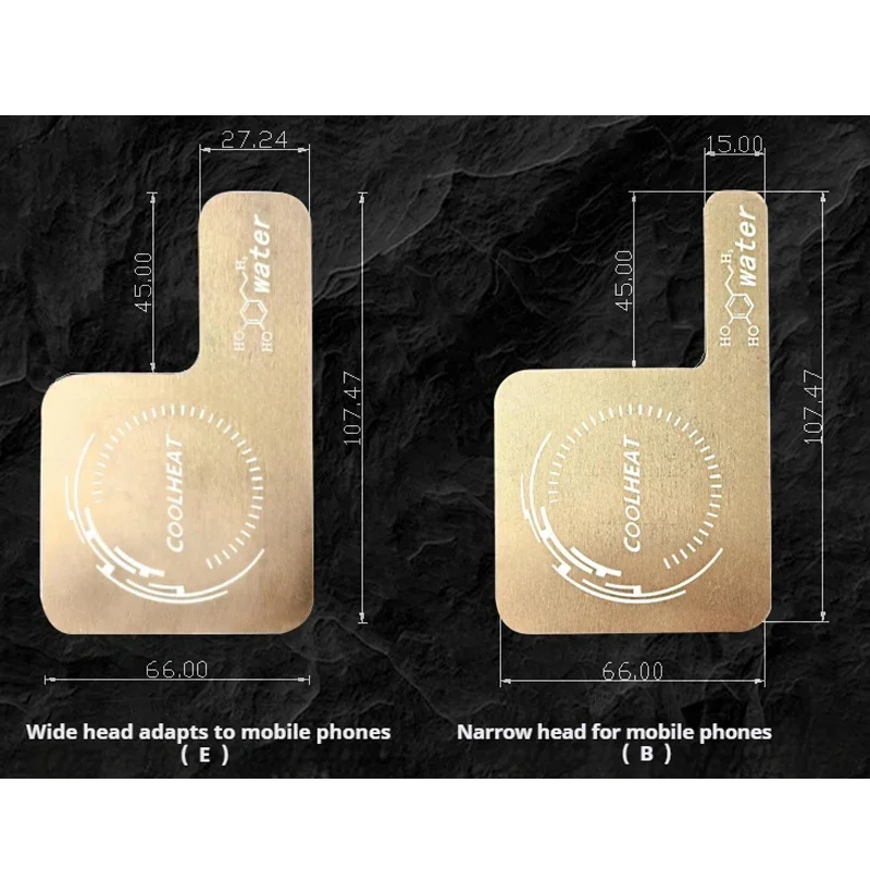 Placa de tubo de calor para enfriador de teléfono móvil, placa uniforme de disipación, aumenta el área de disipación de calor, hoja de aluminio con imán