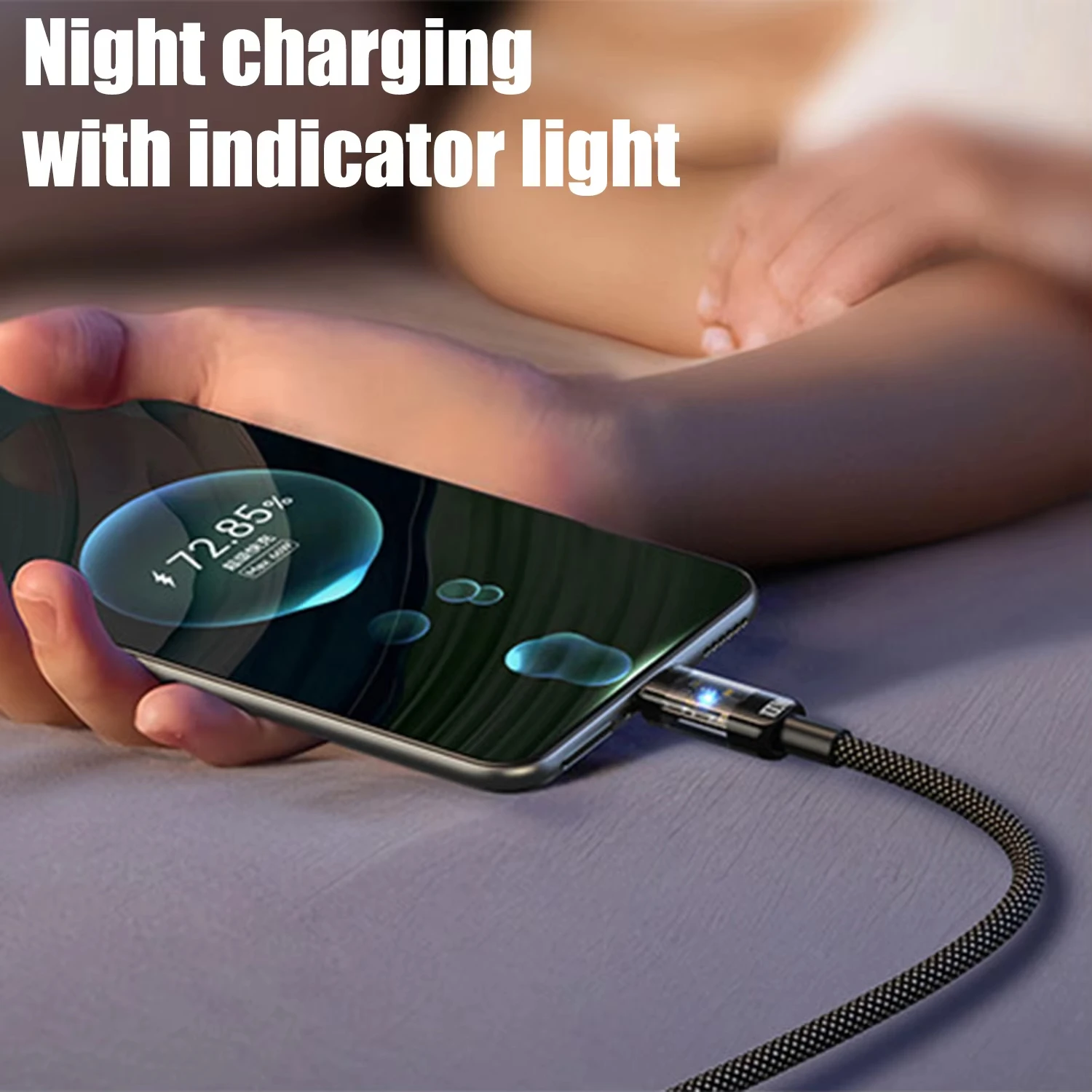 NNBILI-Cable USB tipo C de carga súper rápida, 240W, para Samsung, Xiaomi, Huawei, OPPO, cargador de teléfono LED, Cable de datos, accesorio para teléfono