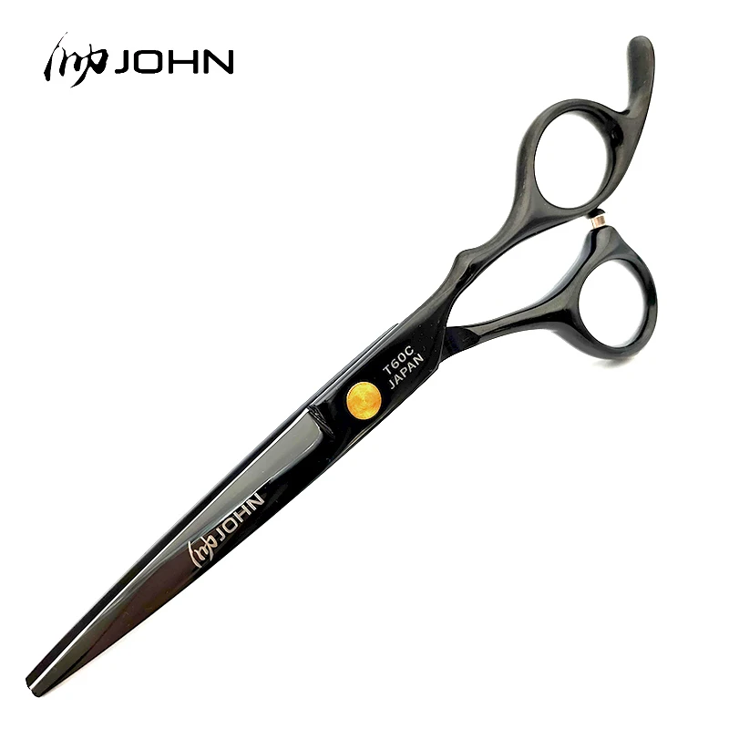 Tijeras JOHN para cortar el cabello, tijeras japonesas 440c con revestimiento de titanio, tijeras de 6 pulgadas, tijeras negras, tijeras profesionales para peluquero