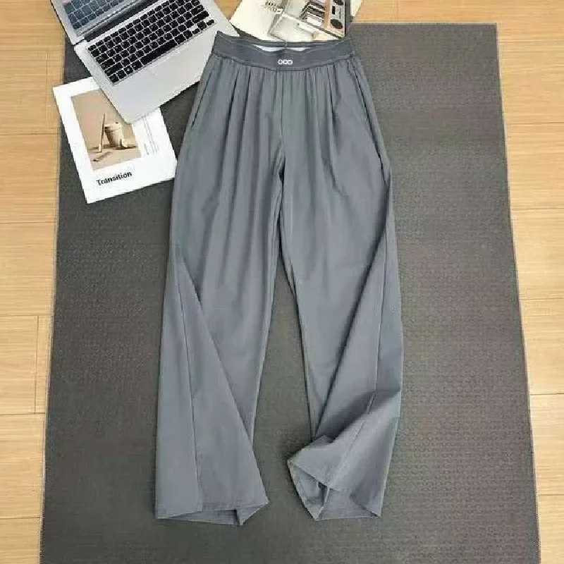 Pantalones de Yoga de Cintura Alta para Mujer, de Secado Rápido, Transpirables, Casuales, de Pierna Ancha, Deportivos