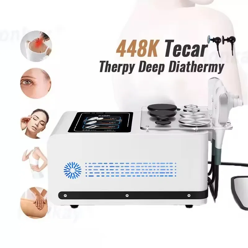 Máquina de Adelgazamiento 448k RF 2025, Máquina de Terapia Física 448k, Máquina de Terapia de Rejuvenecimiento Facial para Salón de Belleza