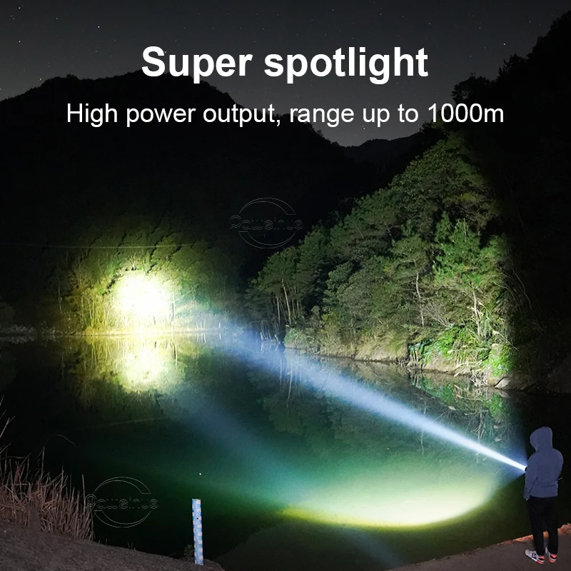 Potente linterna de buceo XHP360 de 10000LM, lámpara subacuática IPX8, antorcha de buceo profesional, linternas LED de alta potencia de 1000M