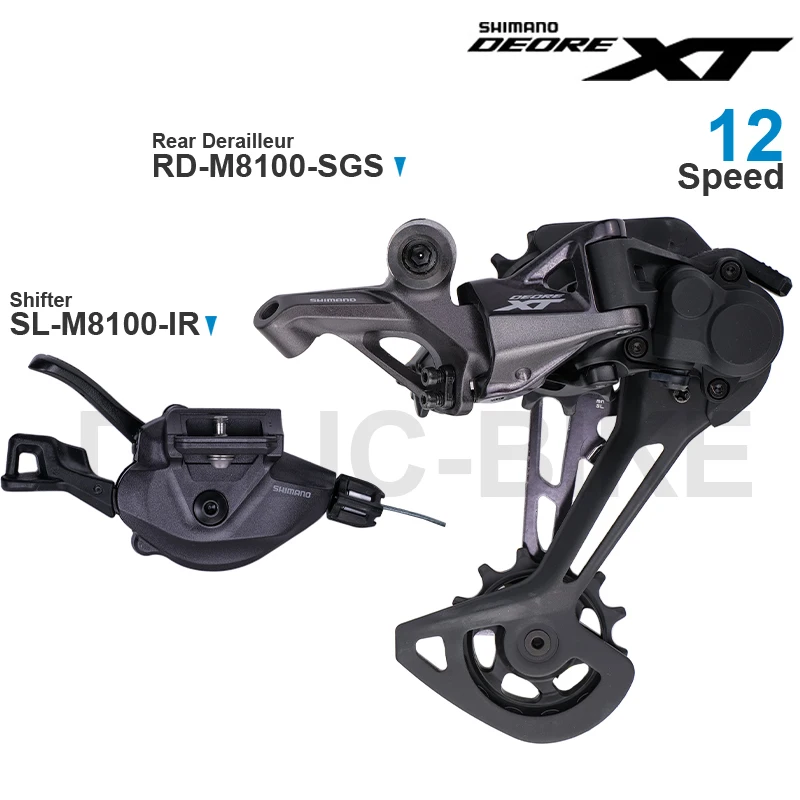 SHIMANO-grupo de 12 velocidades DEORE XT M8100, incluye desviador trasero de RD-M8100-SGS y SL-M8100-R DE CAMBIO DE SL-M8100-IR, piezas originales