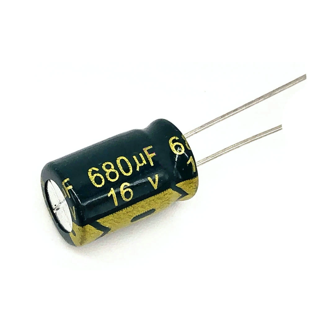Condensador de aluminio de baja ESR de alta frecuencia, 50-1000 piezas, 10V, 16V, 25V, 35V, 50V, 400V, 100UF, 220UF, 330UF, 470UF, 680UF, 1000UF