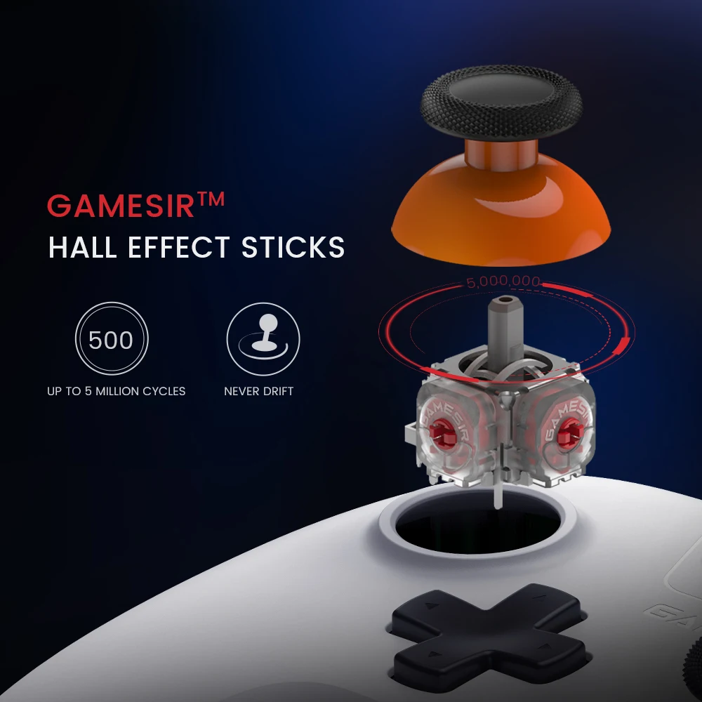 GameSir Nova Lite - Control Inalámbrico para Juegos, Controlador Bluetooth con Efecto Hall para Switch, Android, iOS, PC, Juegos de Steam